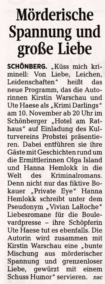 Kieler Nachrichten, 02.11.2021