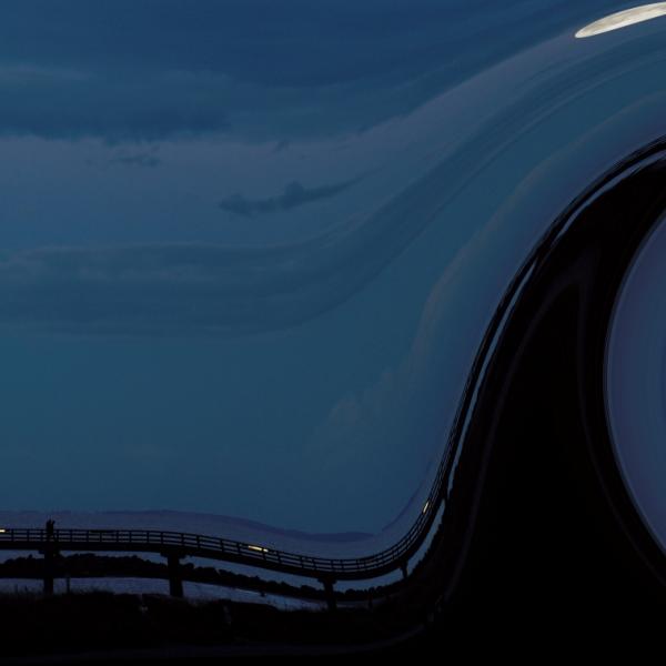 Schönberger Seebrücke mit Mond